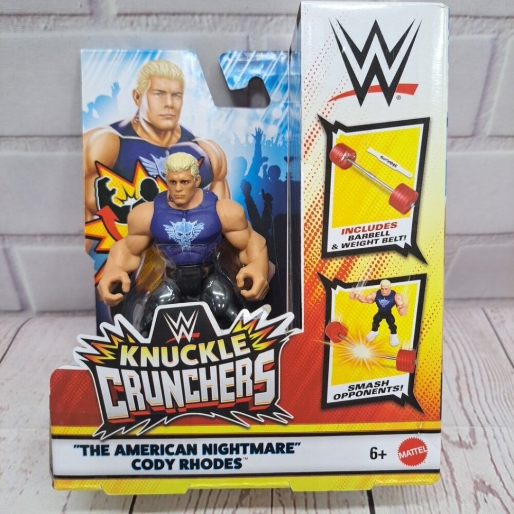 WWE Knuckle Crunchers Cody Rhodes Action Figure - Blue and Black
